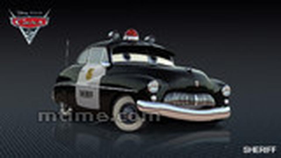 SheriffMichael Wallis配音原型: 1949版水星警察巡逻车最高时速: 不详0-60 英里/小时: 不详在麦坤离开参加世界大奖赛之后，Sheriff留守在了水箱温泉镇；但当麦坤需要帮助时，他义无反顾的前往伦敦，与麦坤和板牙一起同敌人战斗。