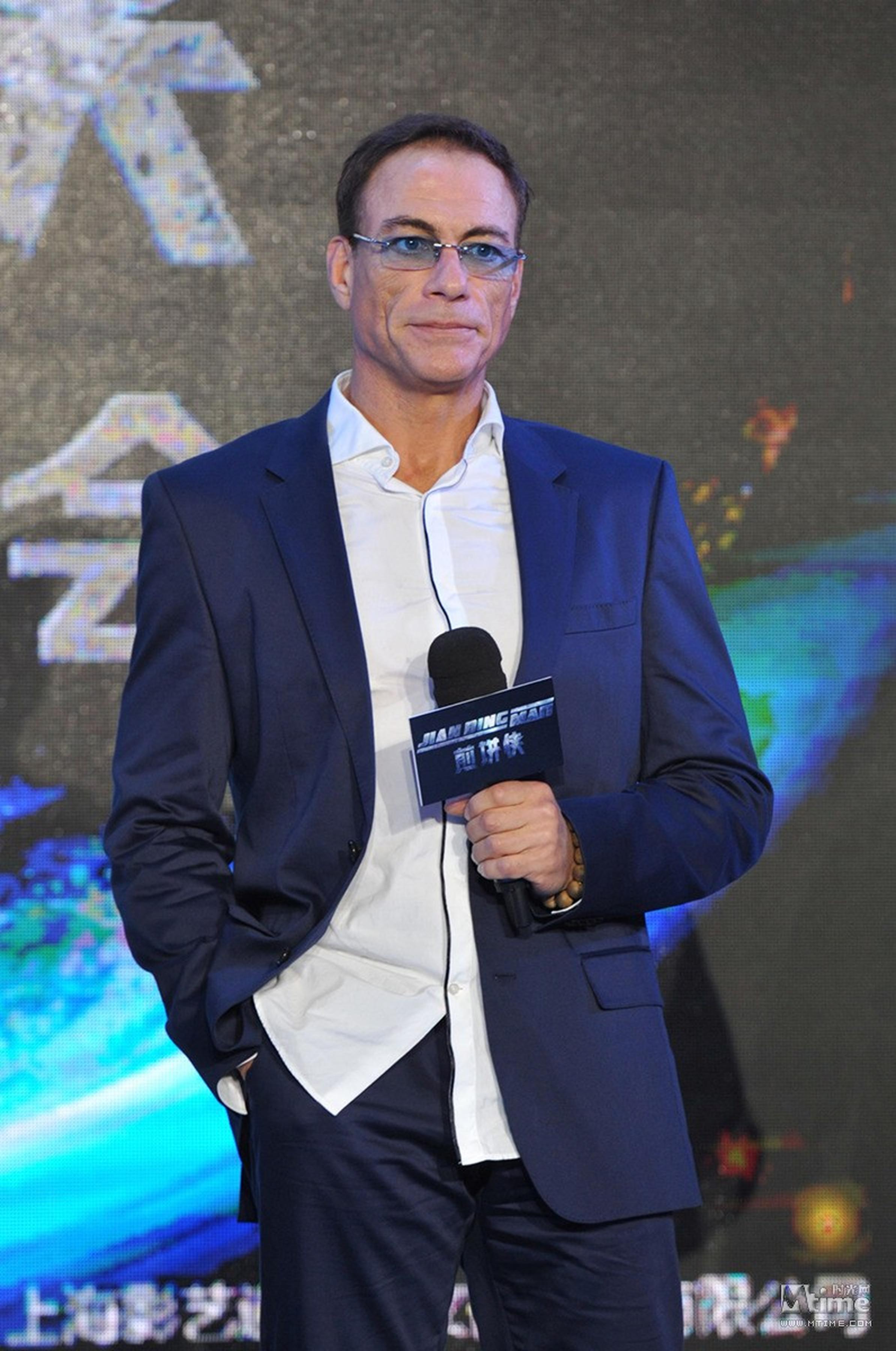 尚格云顿《煎饼侠》发布会现场