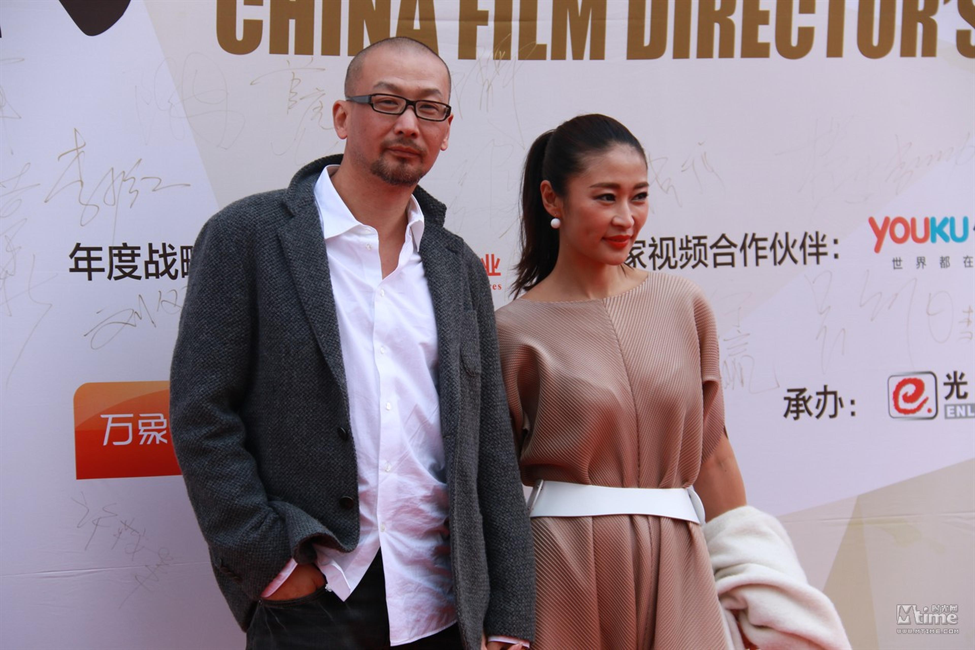 管虎导演和夫人梁静。