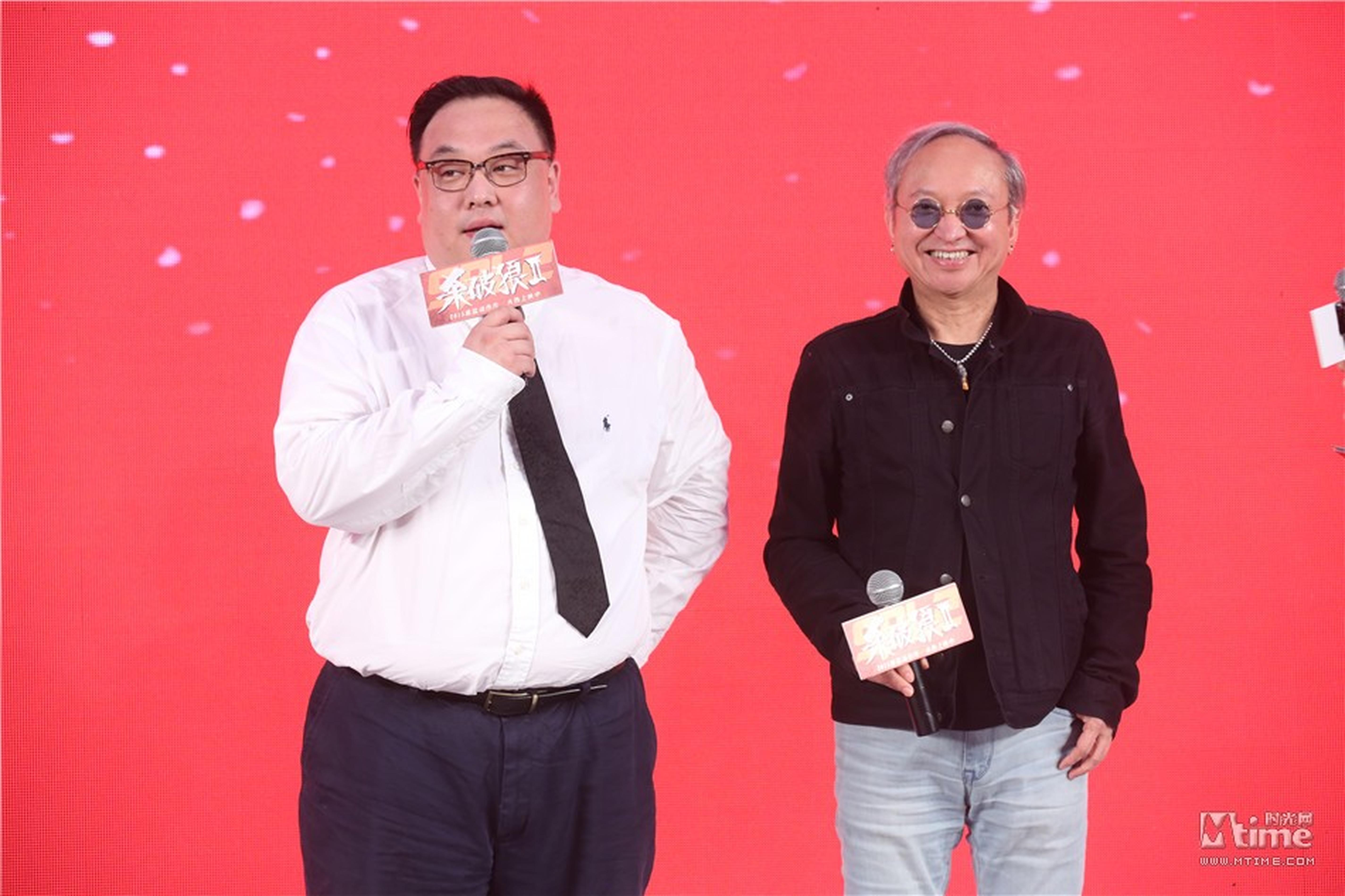 博纳影业发行总经理刘岳东与监制黄柏高