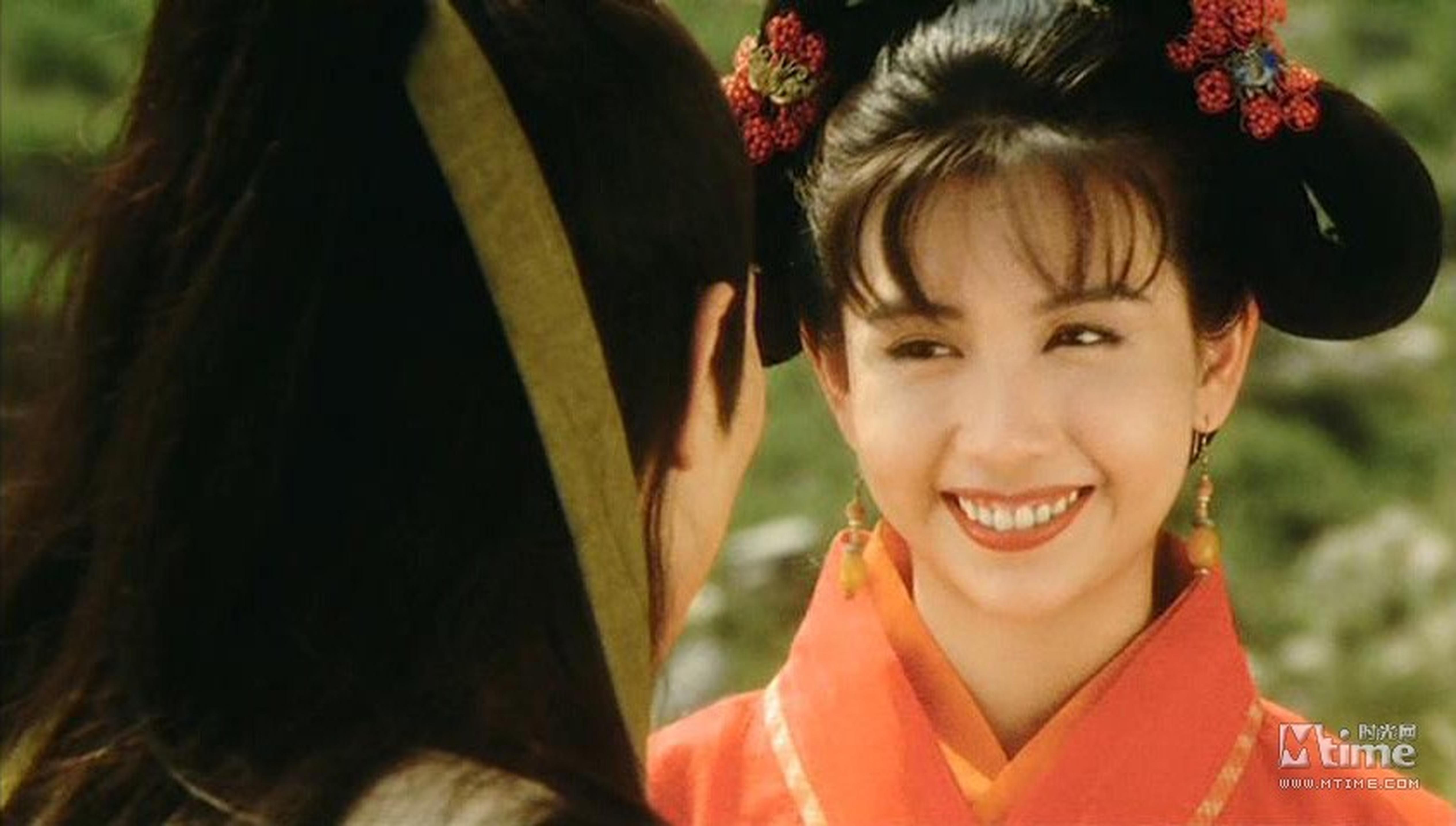 邱淑贞饰演小昭，1993年《倚天屠龙记之魔教教主》，邱淑贞的古装扮相这一次属于可爱型。