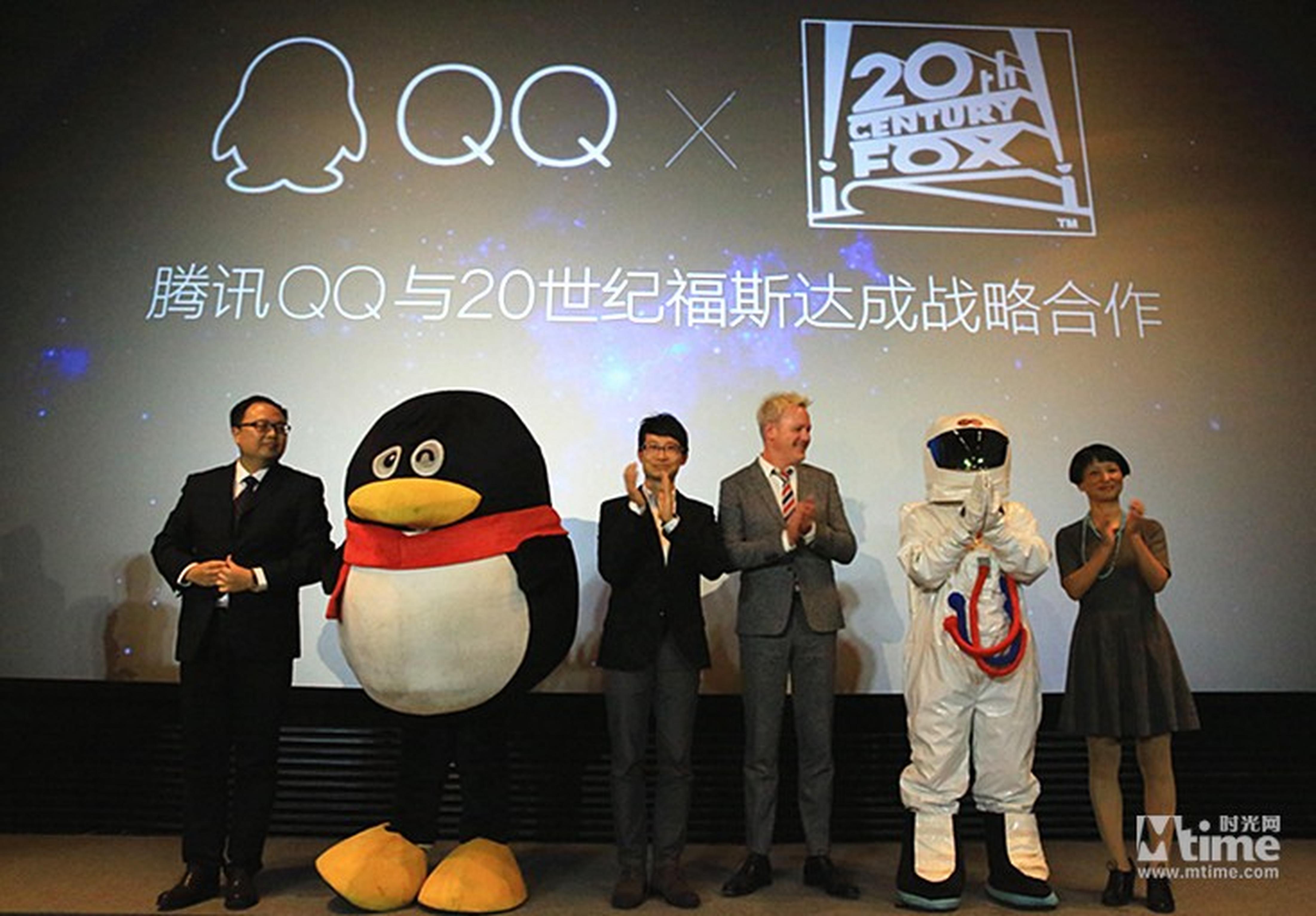 20世纪福斯高层与腾讯公司高层合影