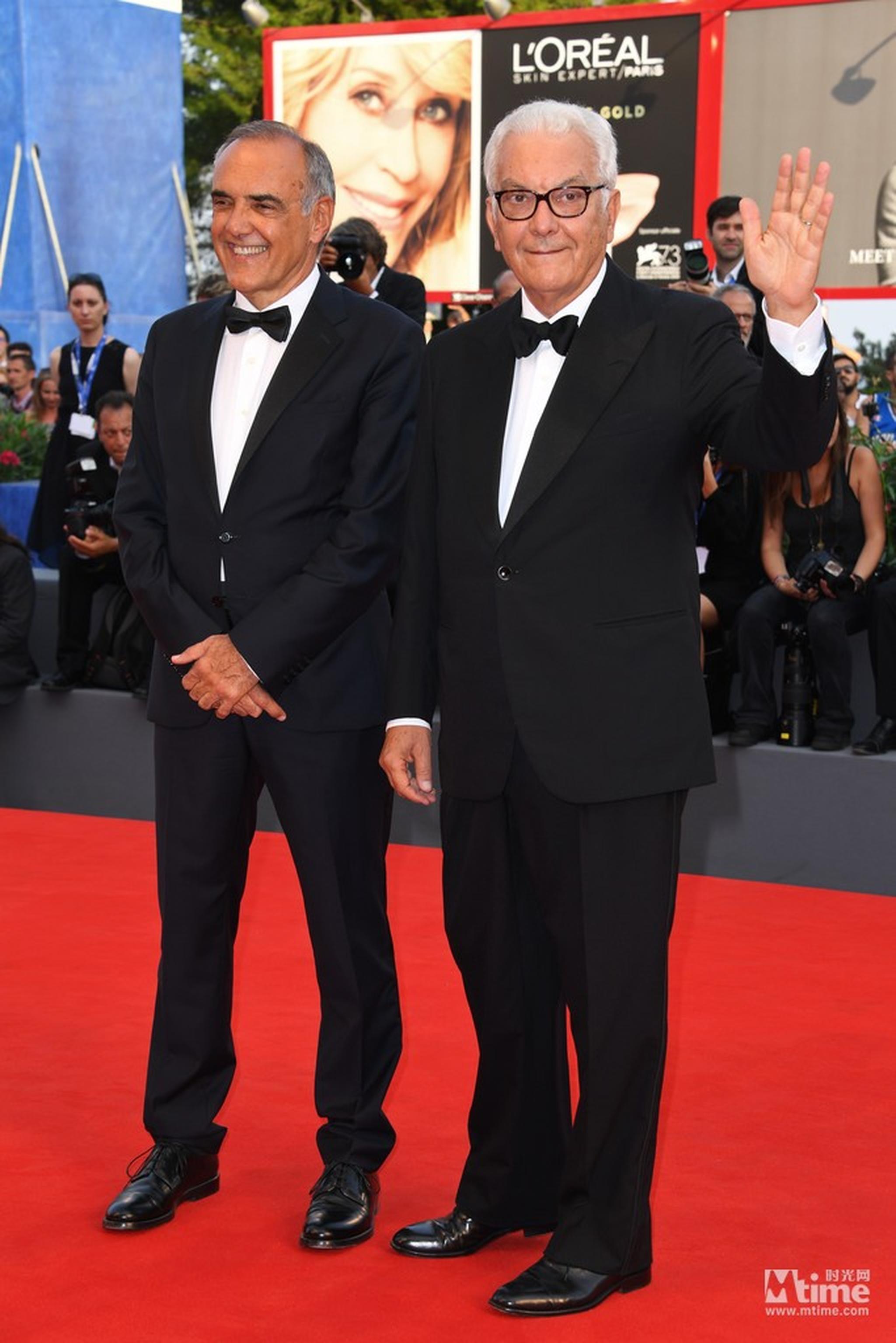 电影节导演阿尔伯托·巴巴拉和主席Paolo Baratta（Source: Ian Gavan/Getty Images Europe)