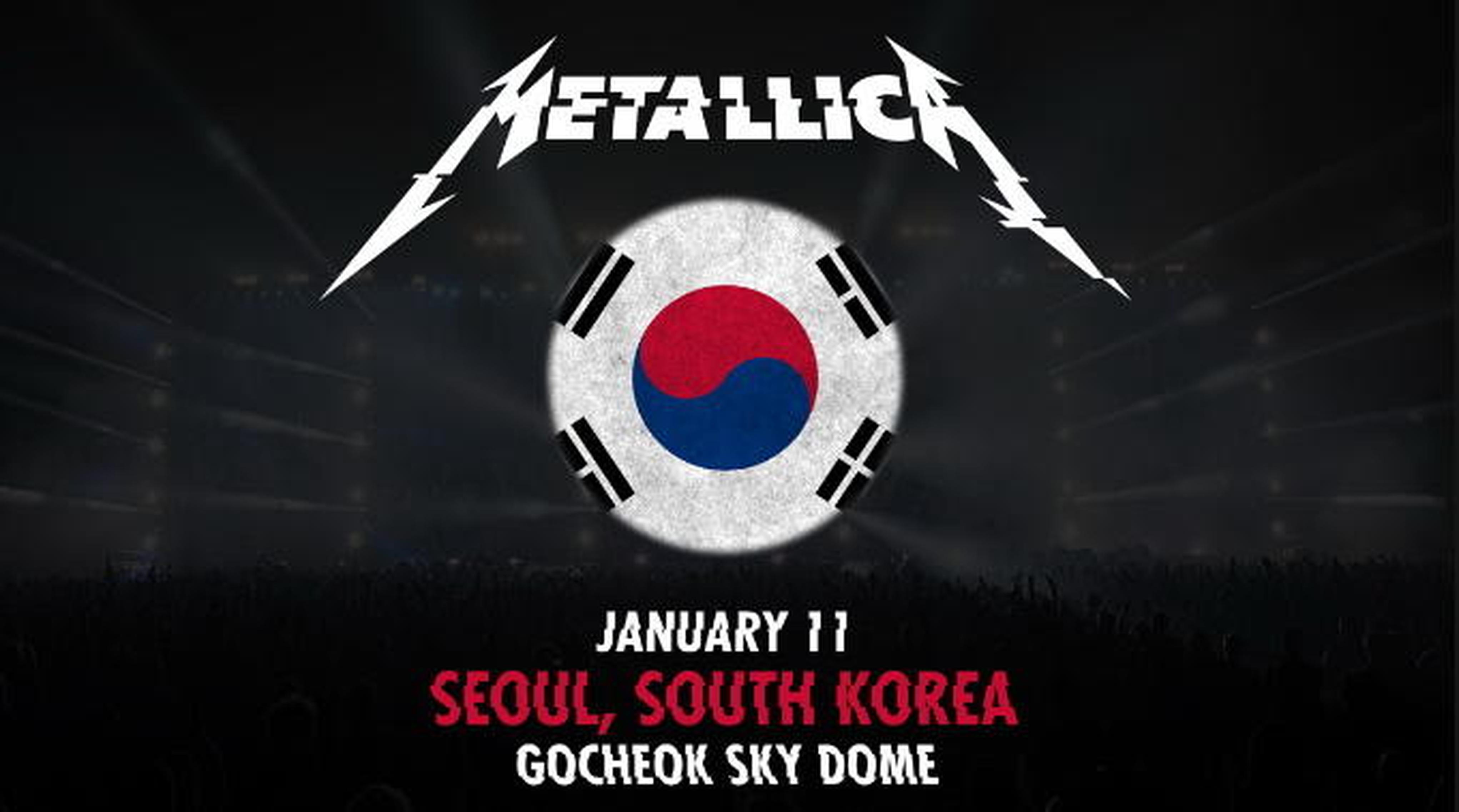 Metallica巡演2017年首站韩国