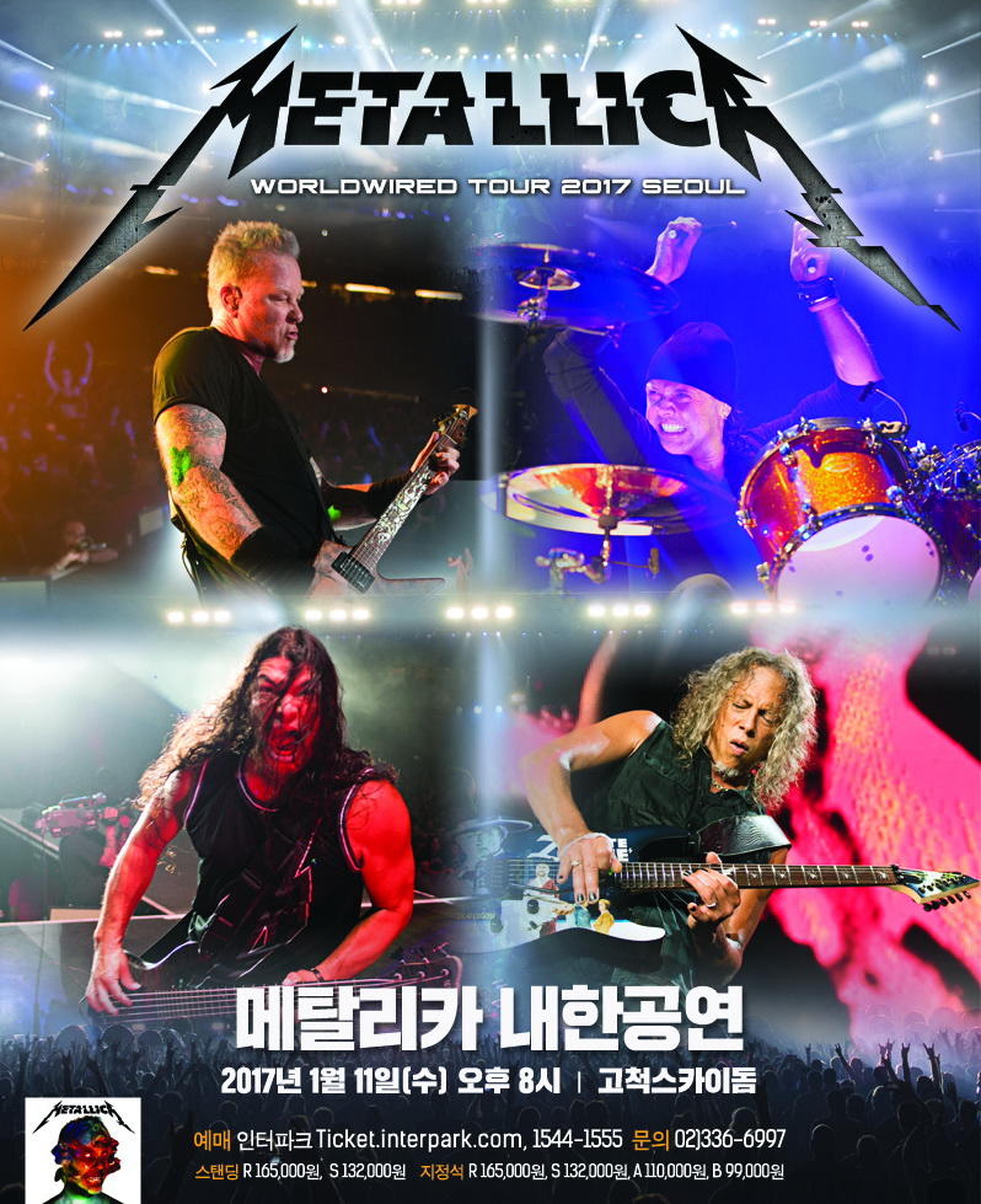 Metallica韩国站演出海报