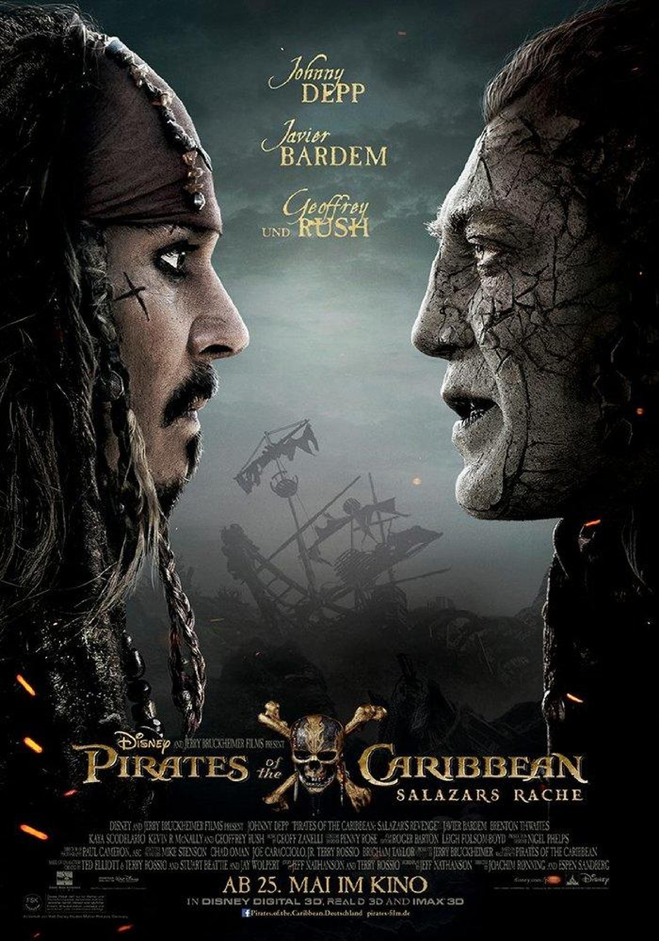 《加勒比海盗5：死无对证》(2017) “我演5部了，你才演几部”：约翰尼·德普&哈维尔·巴登