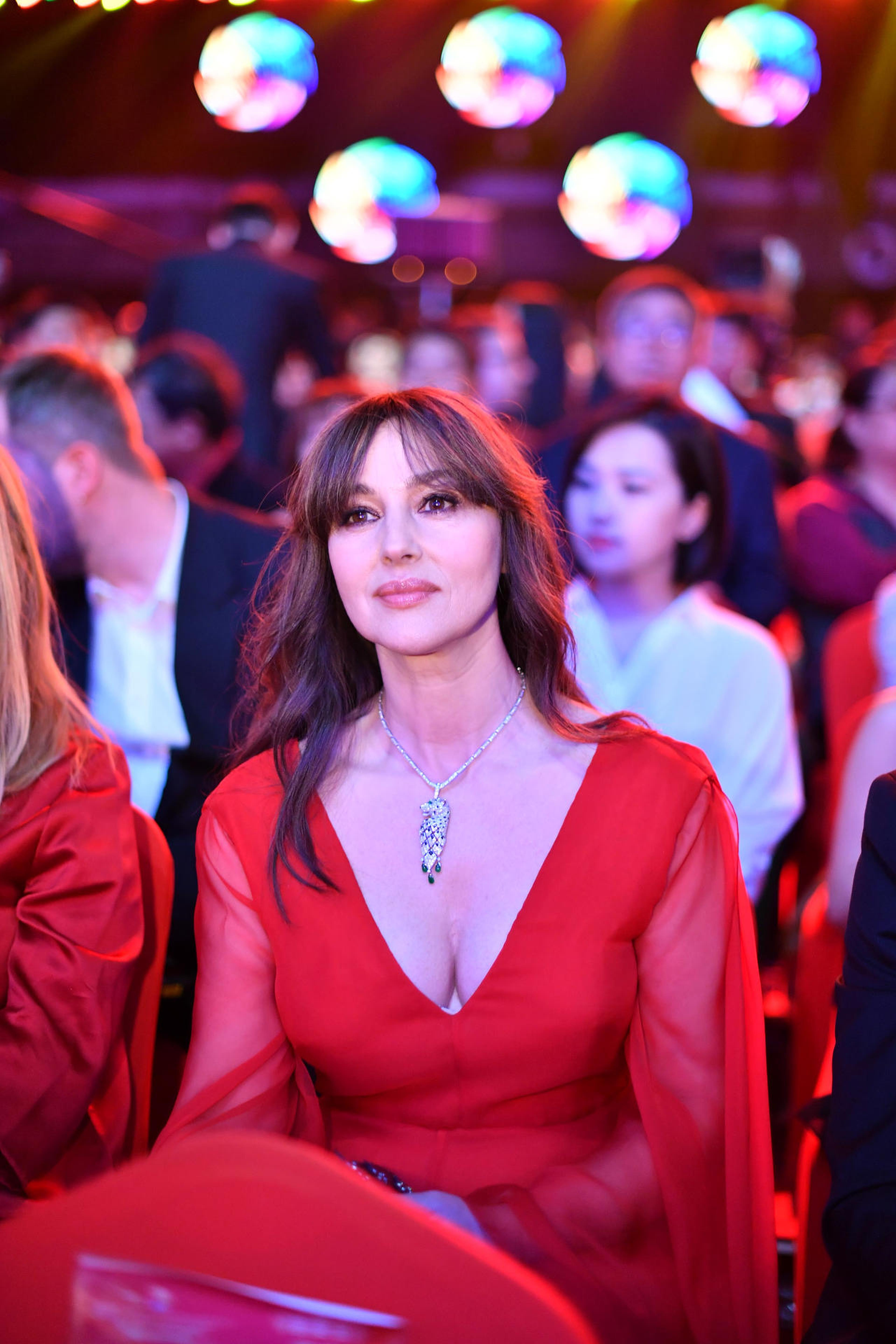 著名演员莫妮卡·贝鲁奇在台下