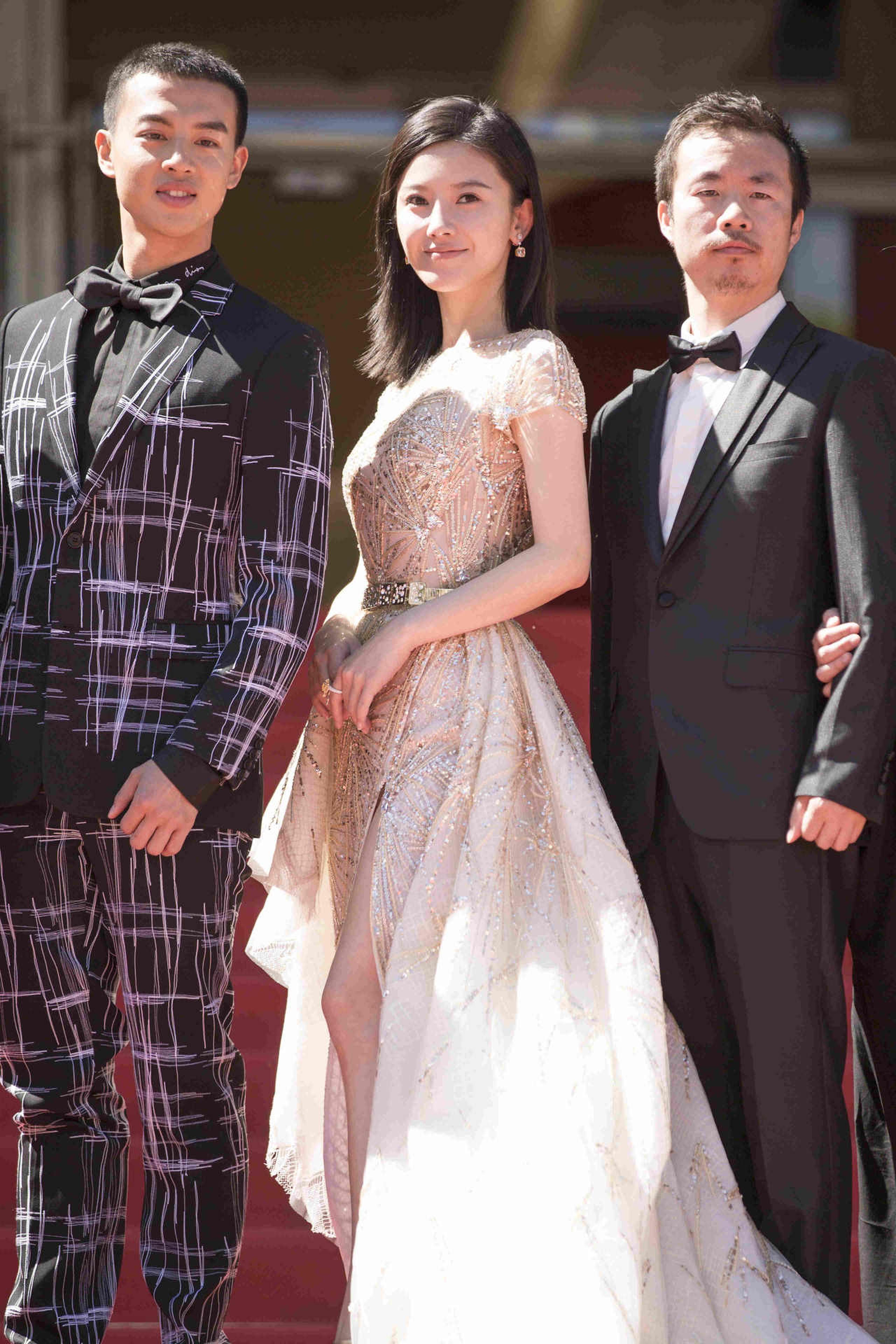 尹昉、杨子姗、李睿珺在红毯