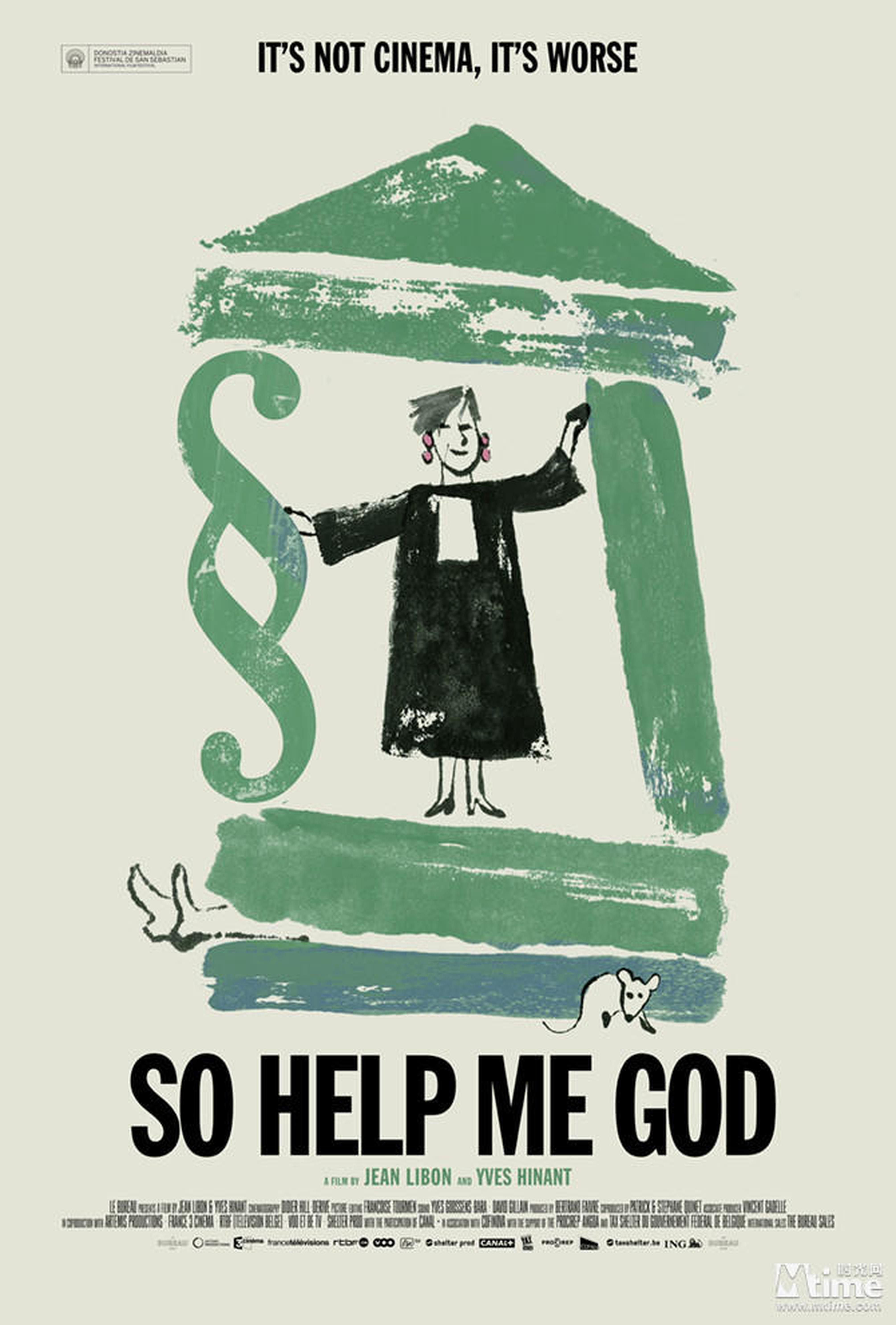 最佳致敬海报亚军：SO HELP ME GOD，尽管没有具体致敬某一海报，但是整体风格是怀旧的