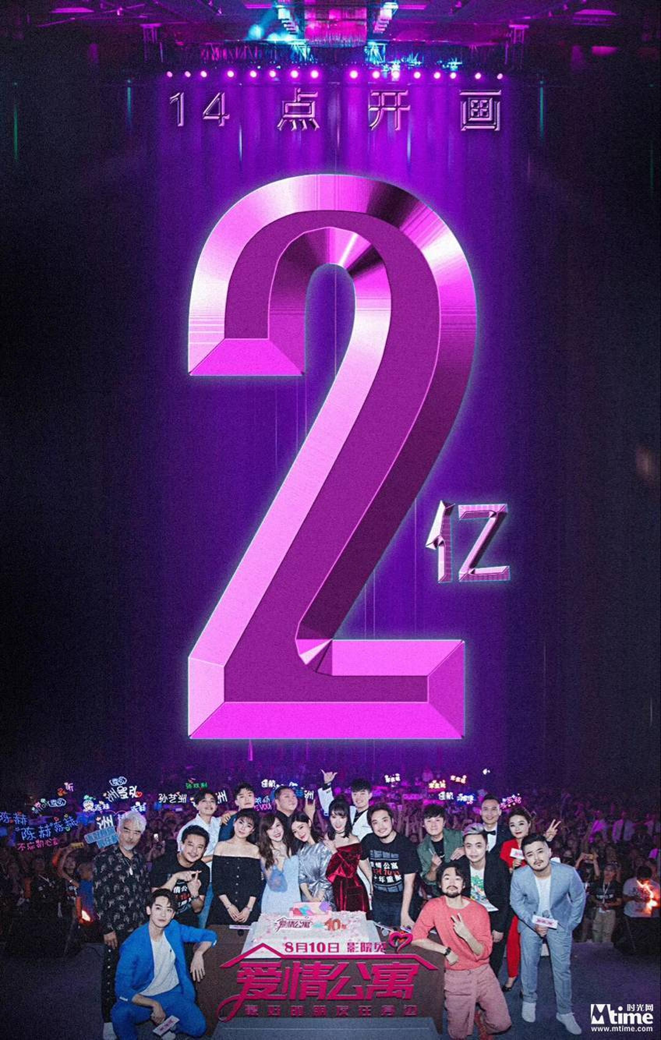 《爱情公寓》上映首日票房已破2亿
