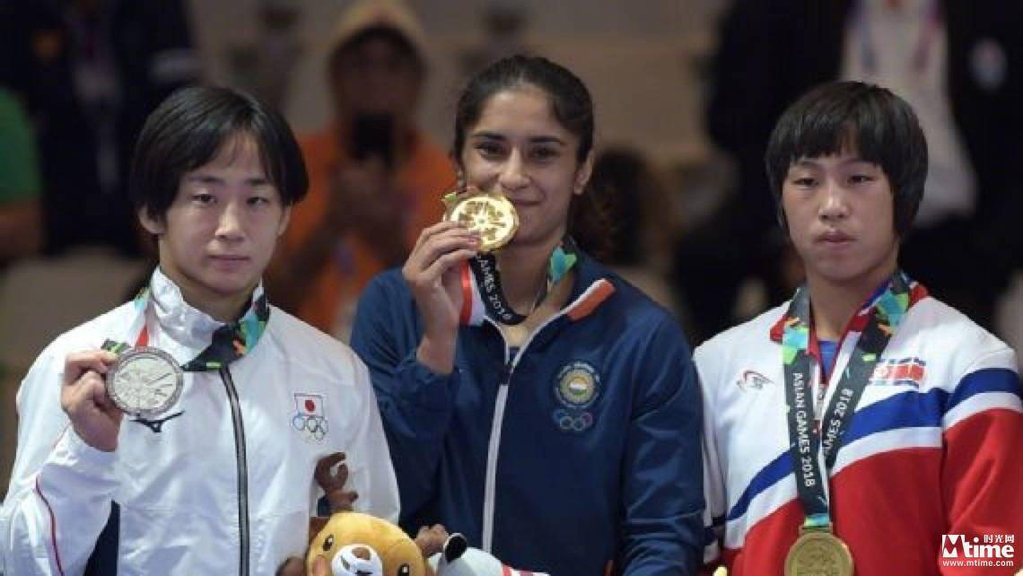 温什·弗加特获得亚运会女子摔跤冠军