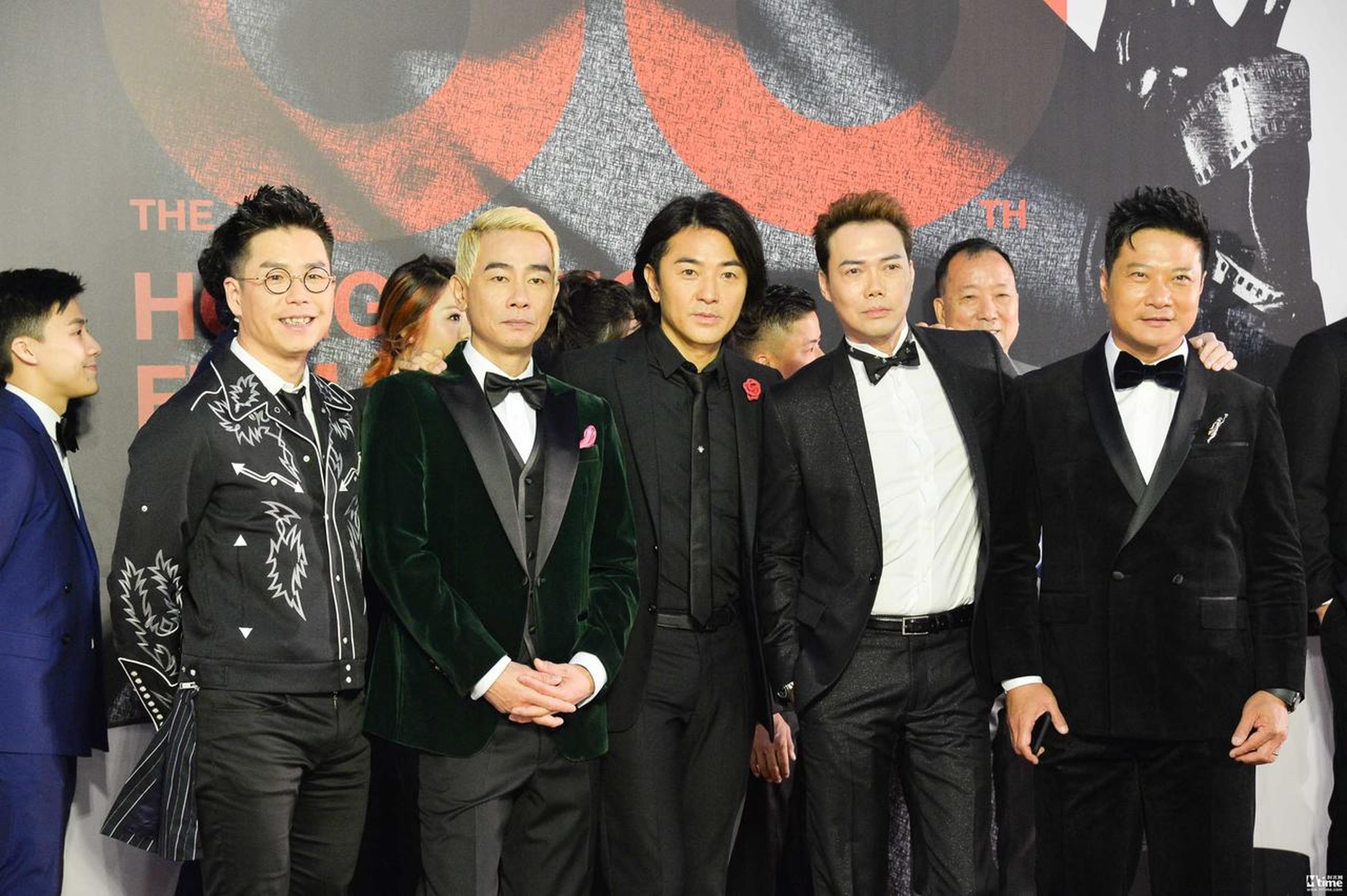 《古惑仔》，左起：林晓峰、陈小春、郑伊健、谢天华、钱嘉乐