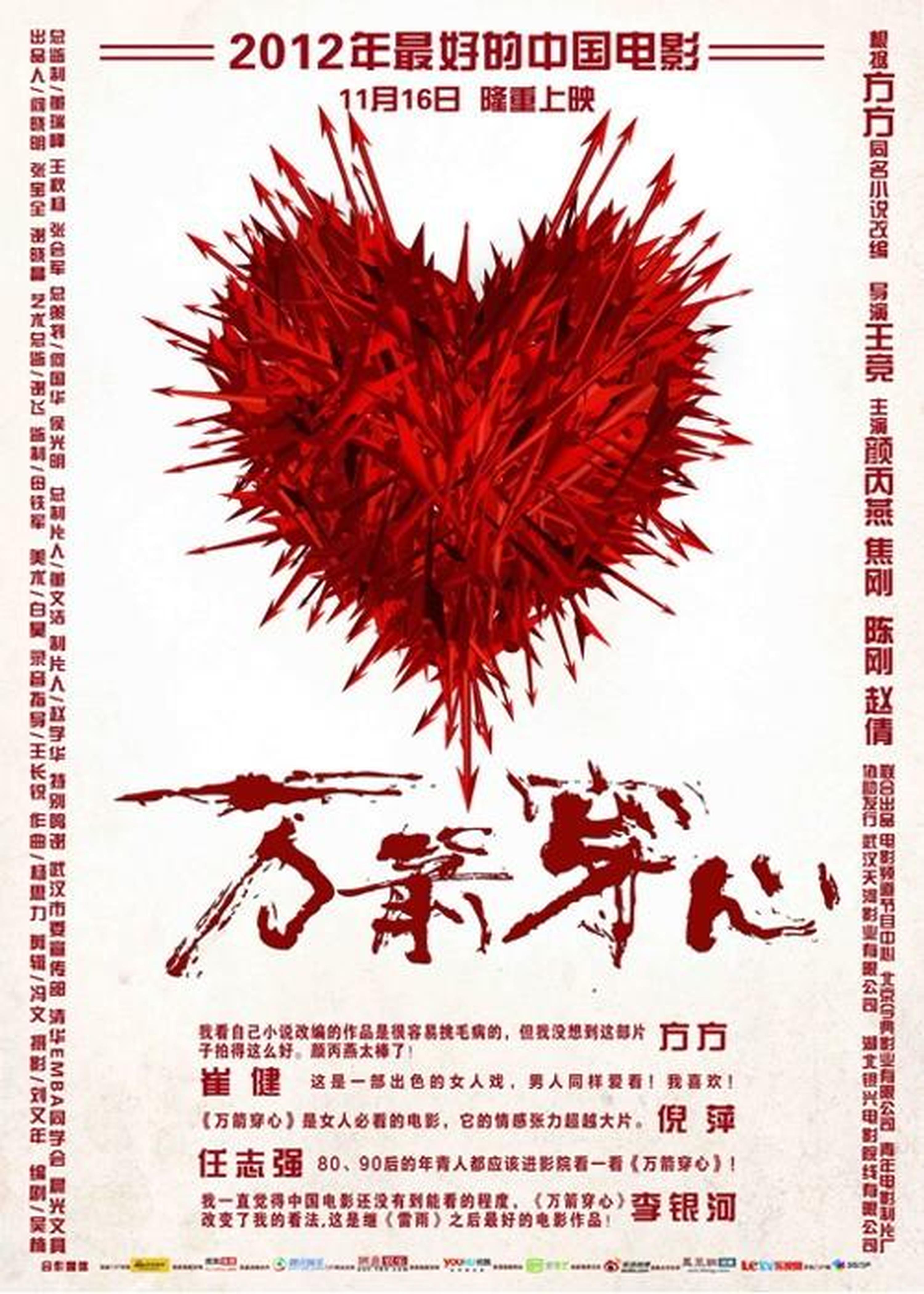 《万箭穿心》，时光网评分7.7分，内地票房234万。被严重忽视的一部电影力作，改编自方方的原著小说，讲述一个武汉女人在失去丈夫之后的坚强生活，颜丙燕奉献出精彩表演，如今走红的李现在片中扮演儿子。